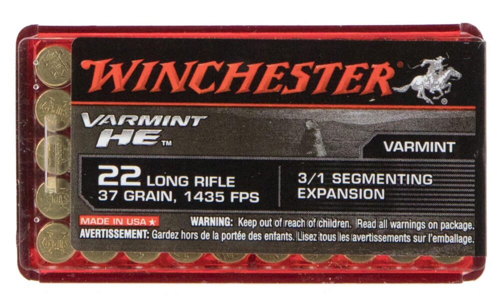 Winchester Ammo S22LRFSP Varmint HE  22 LR 37 gr 3/1 Segmenting E