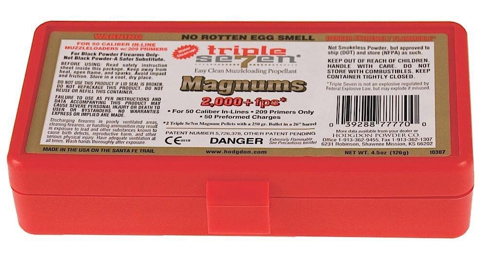 Hodgdon T7MAG Triple Seven Magnum Pellets 50 gr 50 Per Box/12 Box