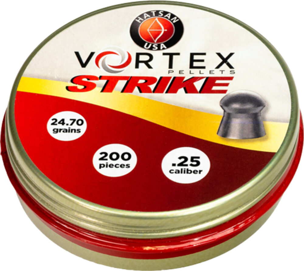 Hatsan USA HA90642 Vortex Strike Pellets 25Cal Lead Domed 200 Pel