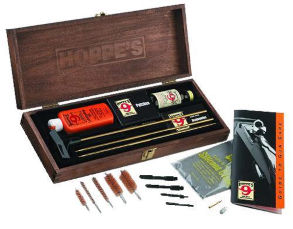 Hoppe's BUOX Deluxe Cleaning Kit Rifle/Shotgun/Pistol Wood Box