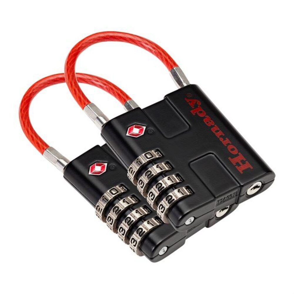 Hornady 96022 Rapid Safe TSA Lock Open With Combination Black Red
