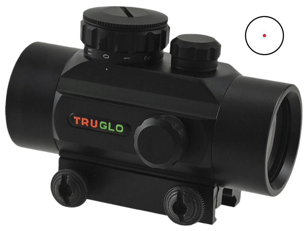 TruGlo TG8030P Traditional  Anodized Matte Black 1x30mm 5 MOA Red