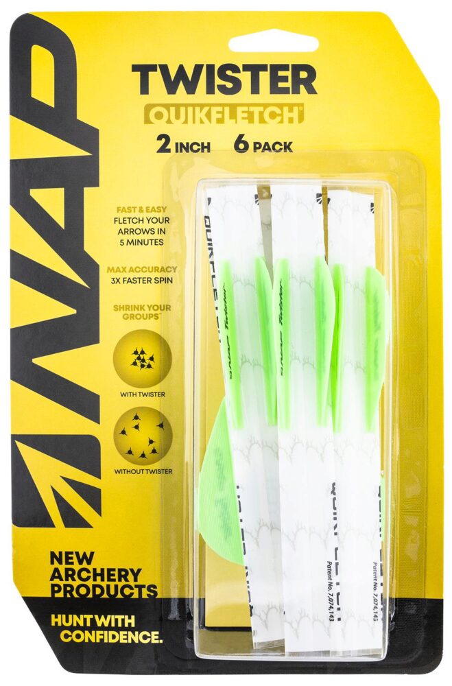 NAP NAP60638 Quickfletch Twister Fletching White Green/ 6 Pack