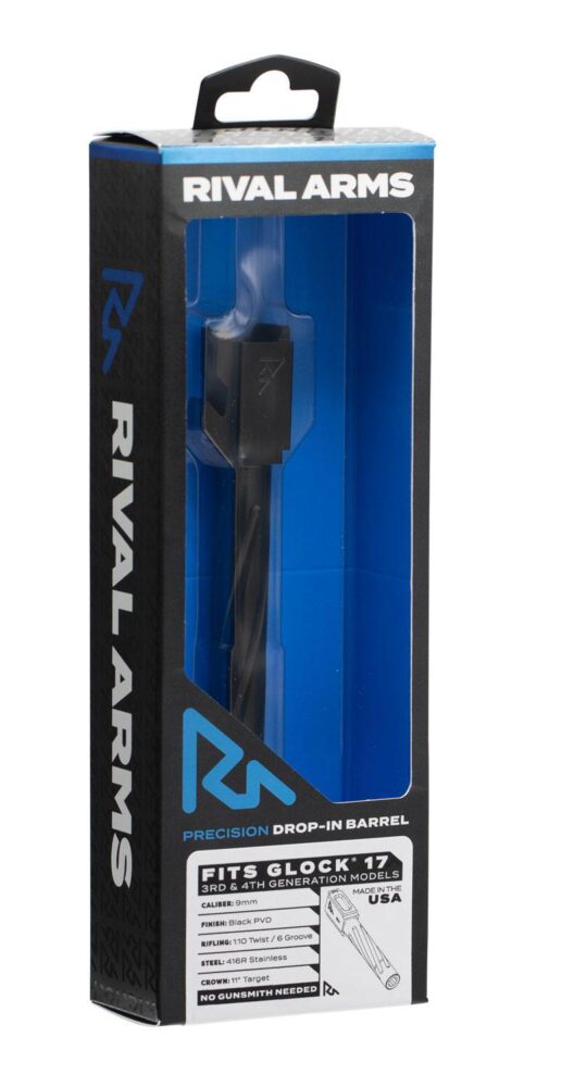 Rival Arms RA20G101A Precision Drop-In Barrel 9mm Luger 4.49 Blac