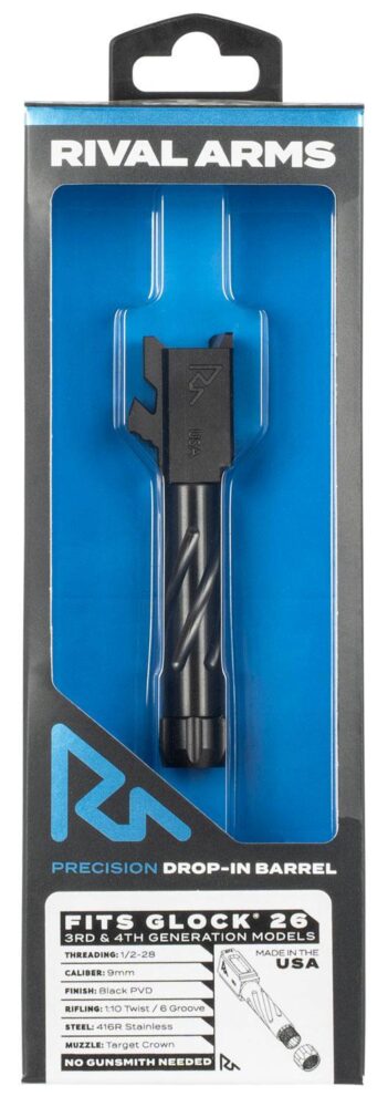 Rival Arms RA20G602A Precision V1 Drop-In Barrel 9mm Luger 3.43 B