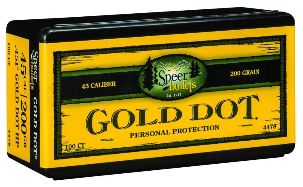 Speer 4478 Gold Dot Personal Protection 45 Cal .451 200 gr Hollow