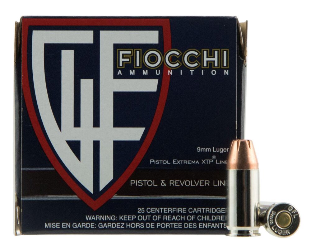 Fiocchi 9XTP25 Hyperformance  9mm Luger 115 gr Hornady XTP Hollow