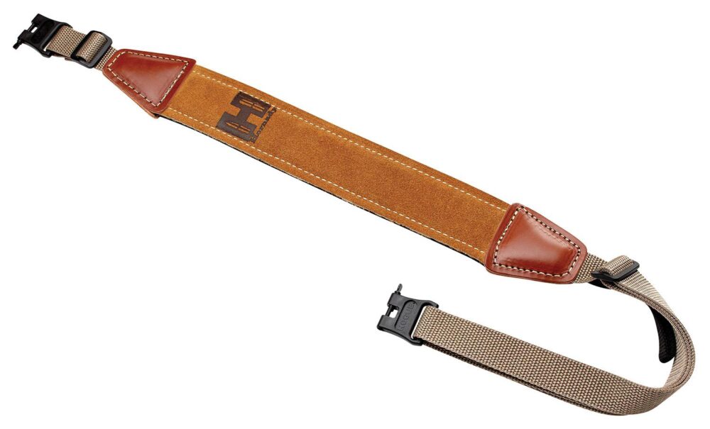 Hornady 99107 Universal Sling made of Brown Leather with Nylon St