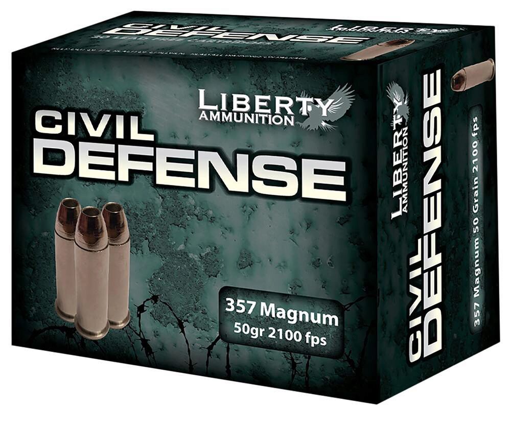 Liberty Ammunition LACD357030 Civil Defense  357 Mag 50 gr Lead F