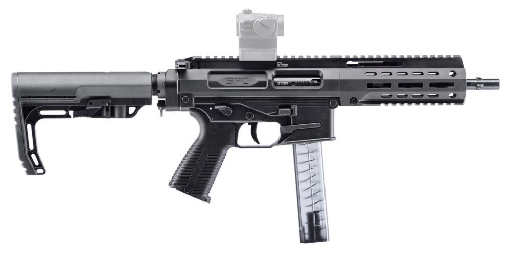 B&T Firearms 500003TB SPC9  9mm Luger 33+1 9.10, Black, Tele Brac