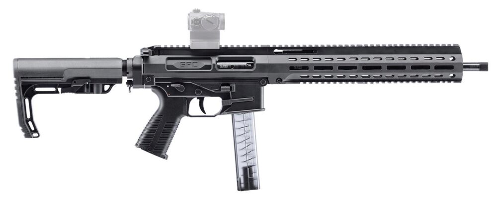B&T Firearms 500010G B&T SPC9  9mm Luger 33+1 16, Black, Telescop