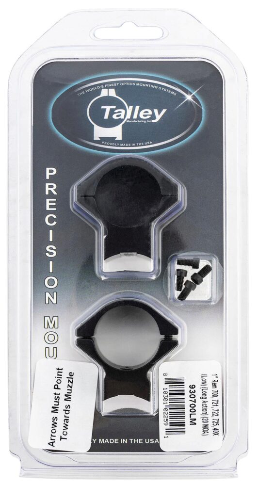 Talley 930700LM Remington 700 Scope Mount/Ring Combo Black Anodiz