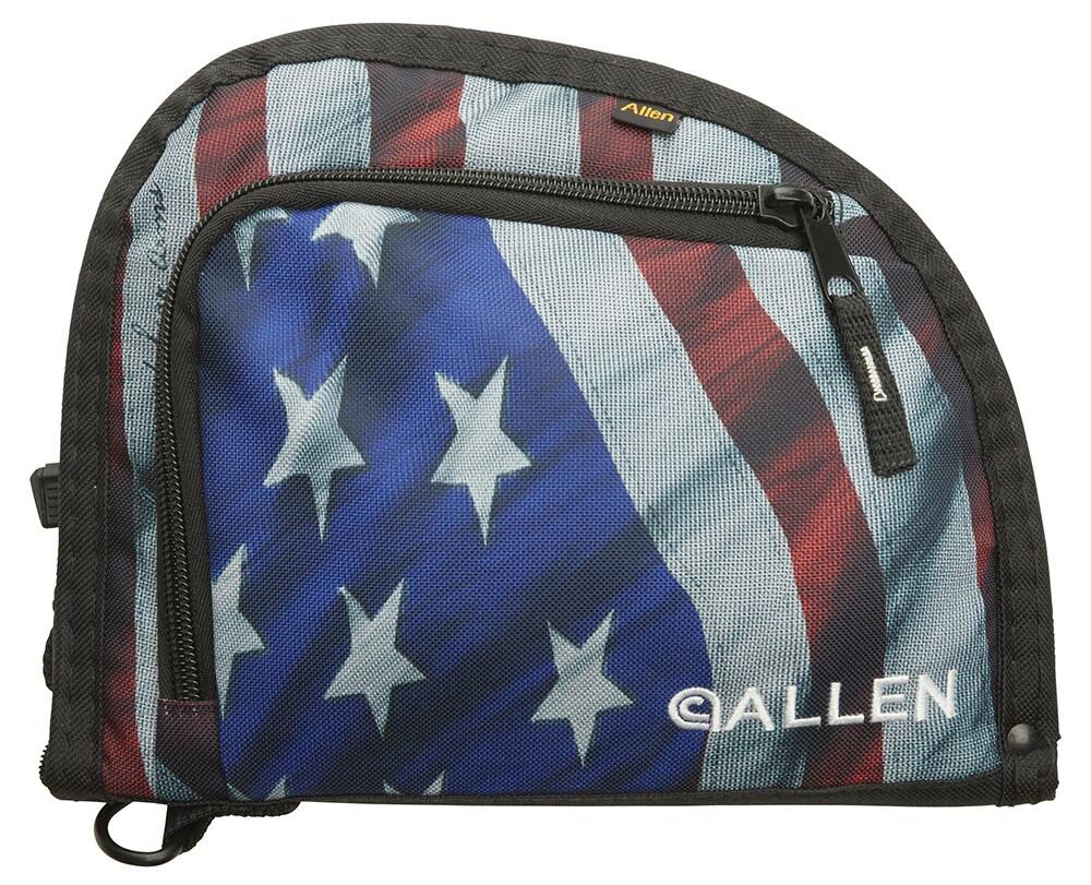 Allen 7719 Victory Auto Fit Handgun Case USA Flag Endura w/Black