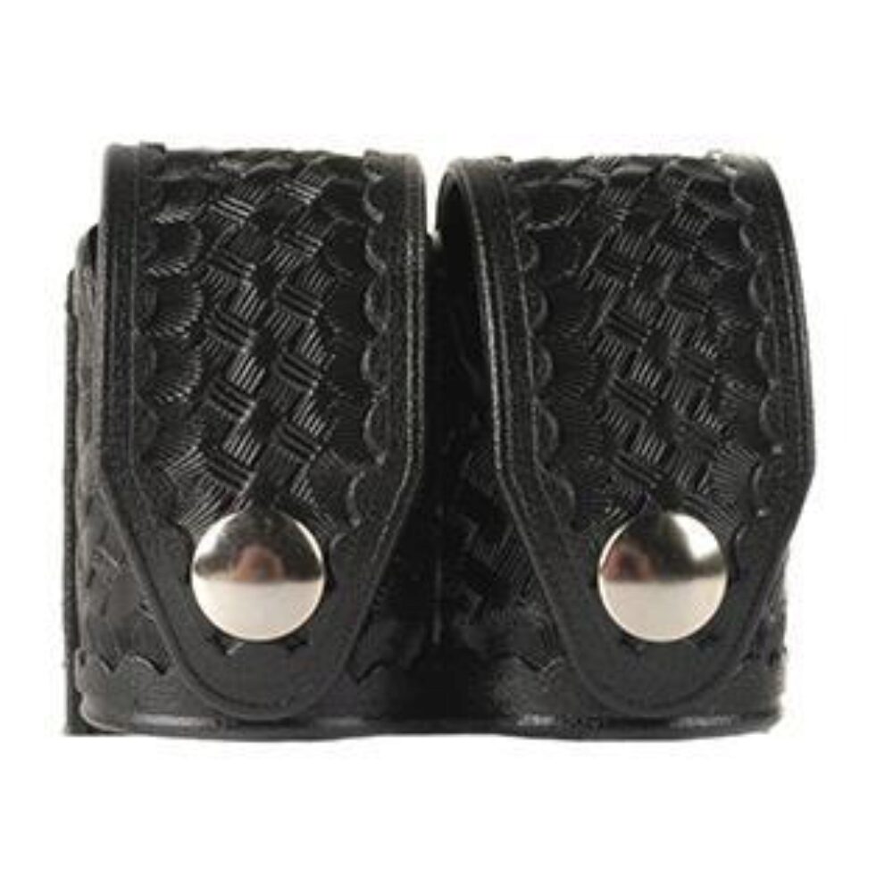 HKS 203BMBN SpeedLoader Case  Double Medium Black Hytrel Belt Loo