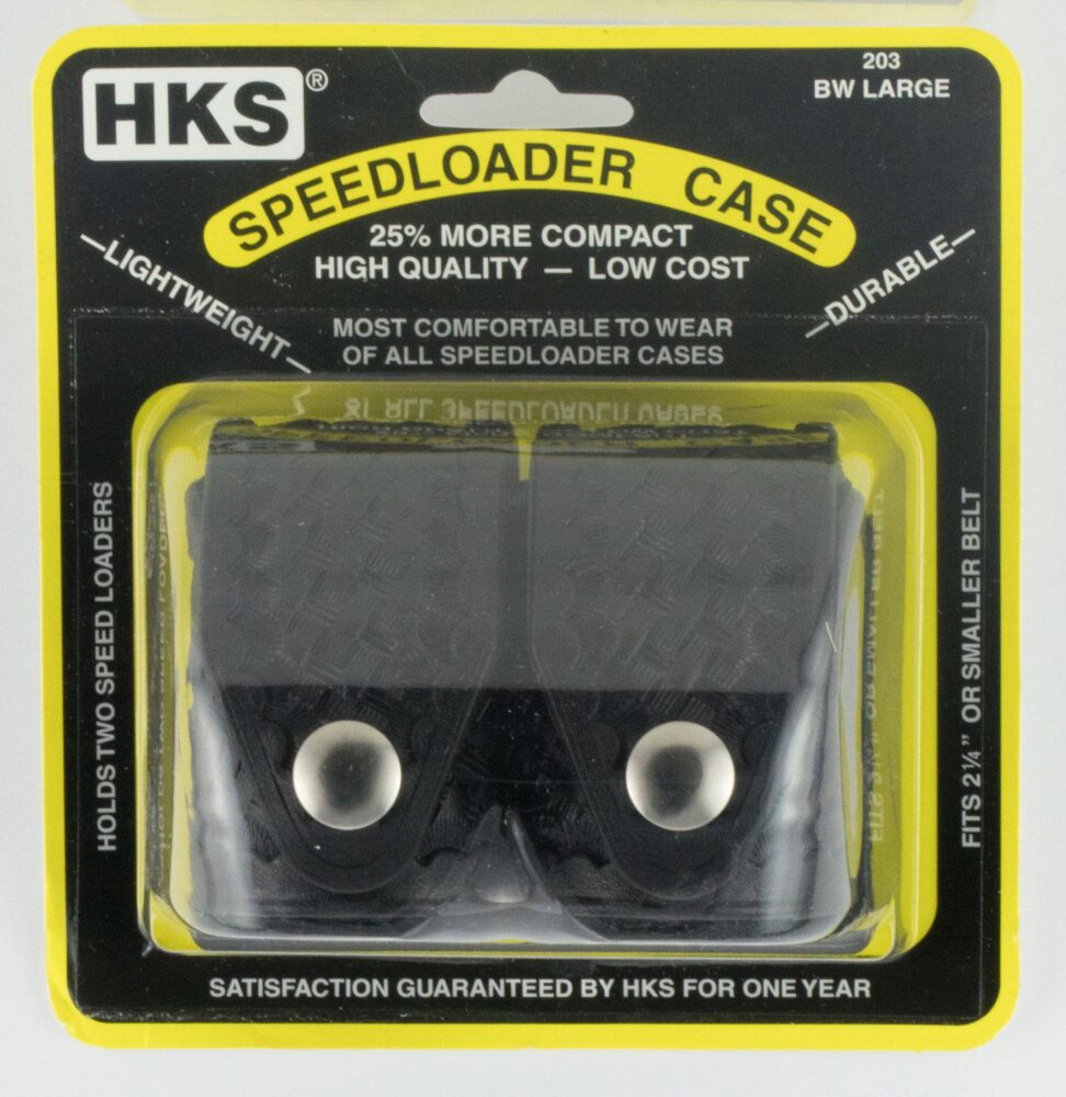 HKS 203BLBN SpeedLoader Case  Double Large Black Hytrel Belt Loop