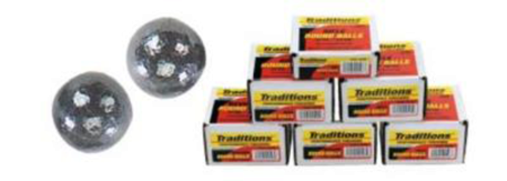 Traditions A1644 Rifle Round Balls  50 Cal Lead Ball .490 Dia 177