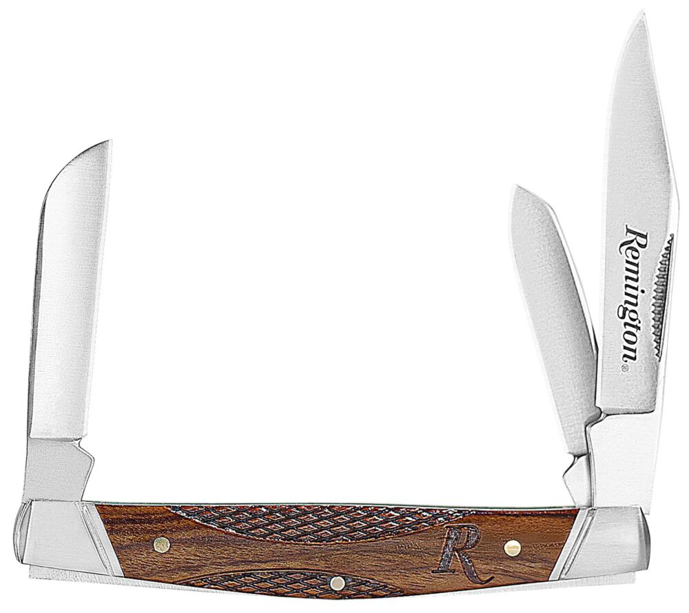 Remington Woodland Stockman Folder Knife 3.5" Blade Wood