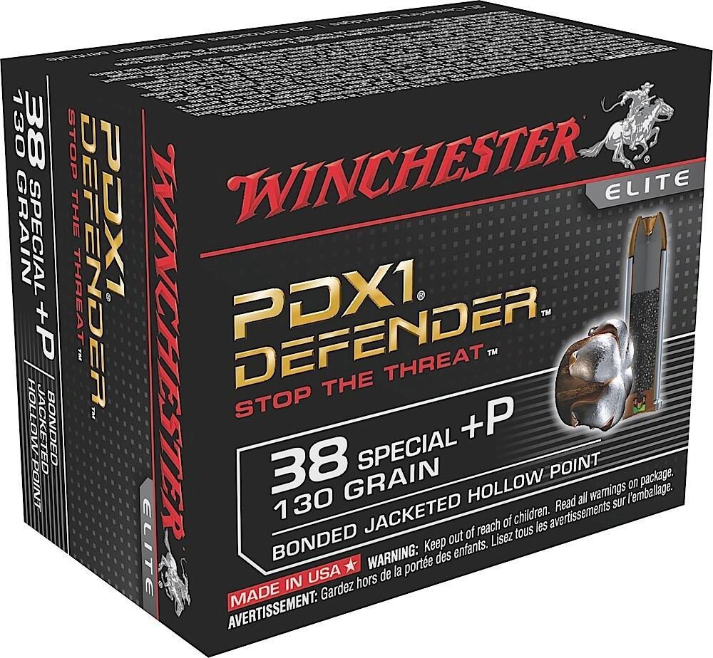 Winchester Ammo S38PDB Defender  38 Special +P 130 gr Bonded Jack