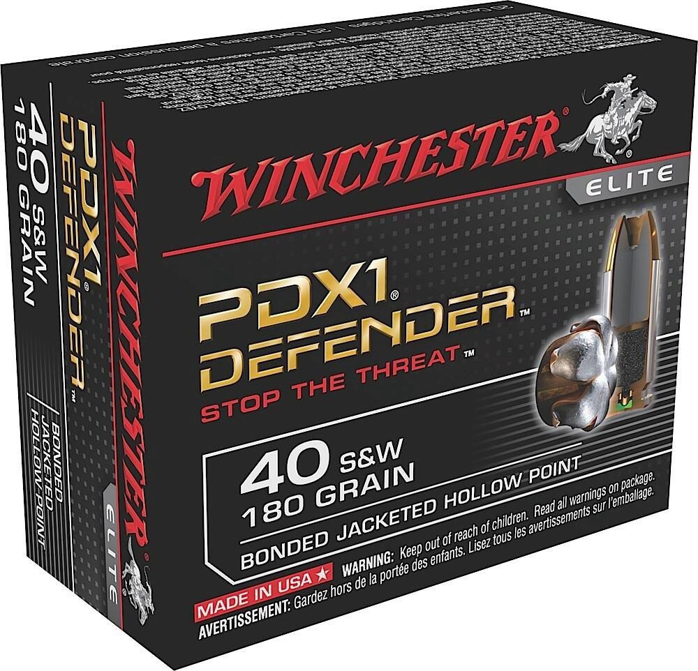 Winchester Ammo S40SWPDB1 Defender  40 S&W 180 gr Bonded Jacket H