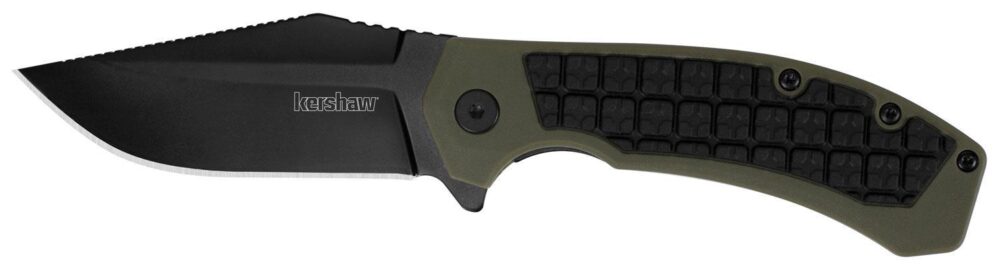 Kershaw 8760 Faultline  3 Folding Drop Point Plain Black Oxide 8C