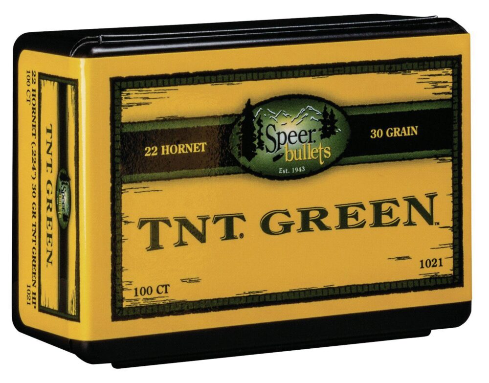 Speer 1021 TNT Green  22 Cal .224 30 gr Jacket Hollow Point 100 P