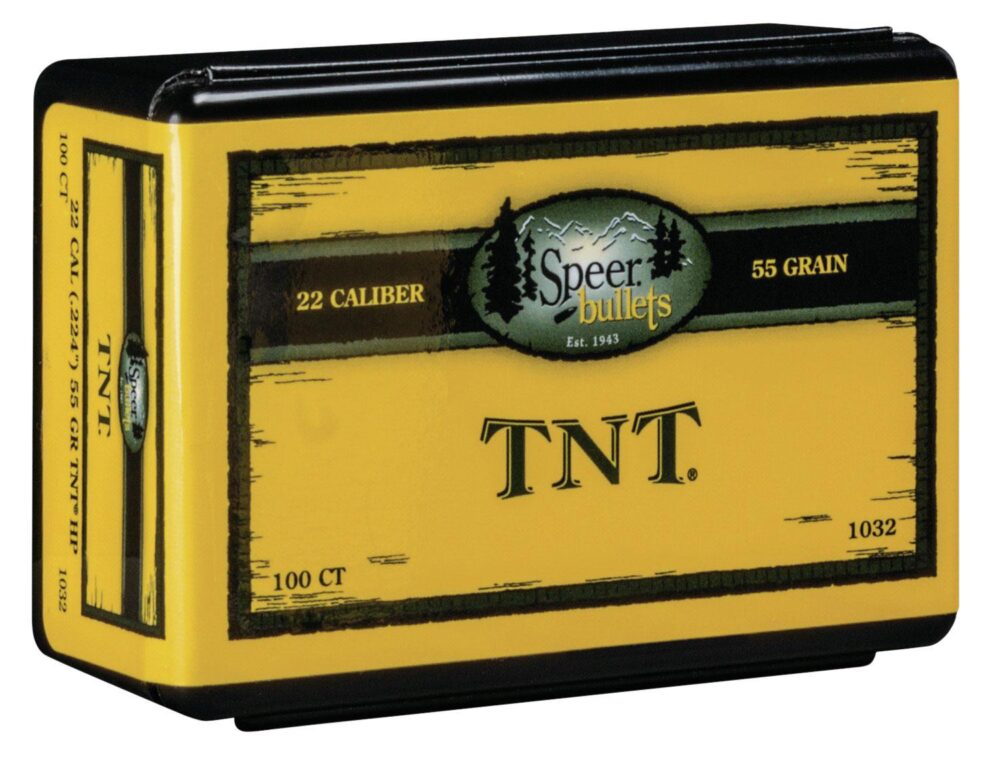 Speer 1032 TNT  22 Cal .224 55 gr Jacket Hollow Point 100 Per Box