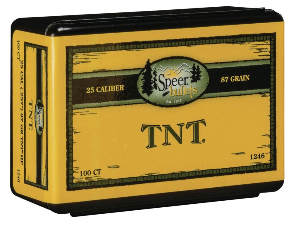 Speer 1246 TNT  25 Cal .257 87 gr Jacket Hollow Point 100 Per Box