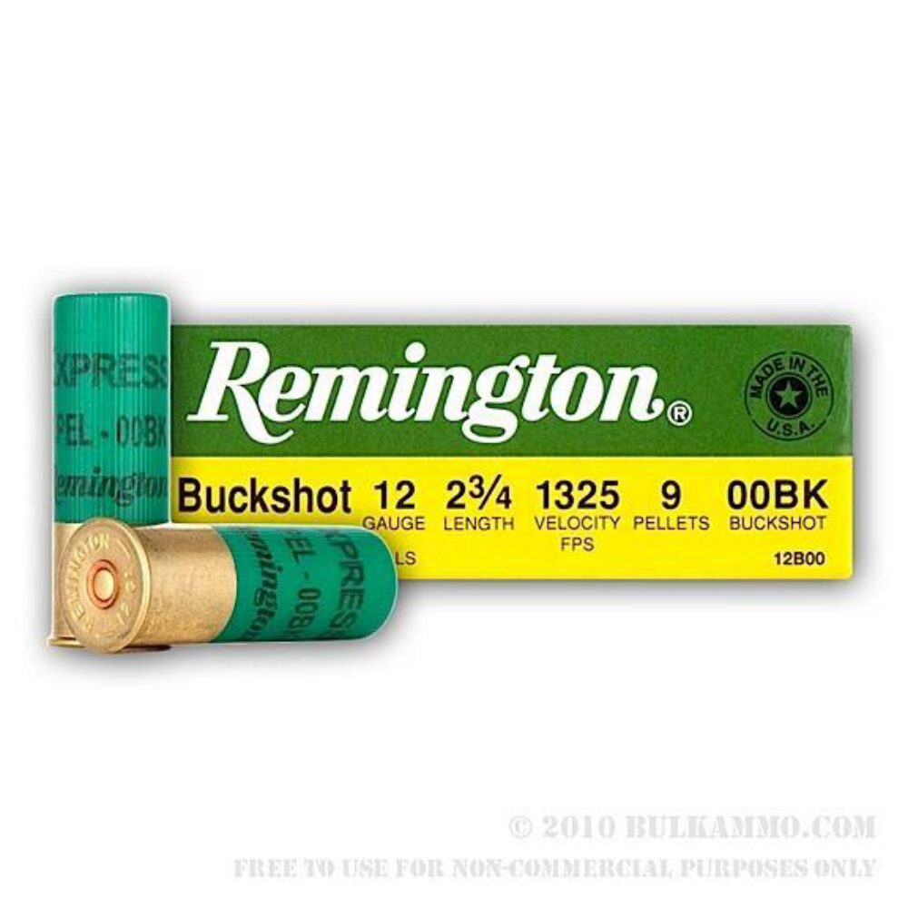 Remington Ammunition 20413 Express Buckshot 12 Gauge 2.75 00 Buck