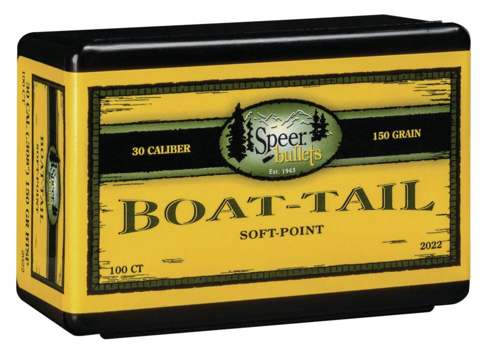 Speer 2022 Boat-Tail  30 Cal .308 150 gr Jacketed Soft Point Boat