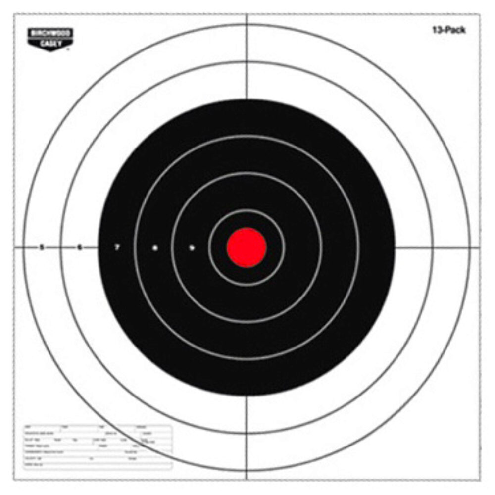 Birchwood Casey 37013 EZE-Scorer  12 Bullseye Paper Hanging Pisto