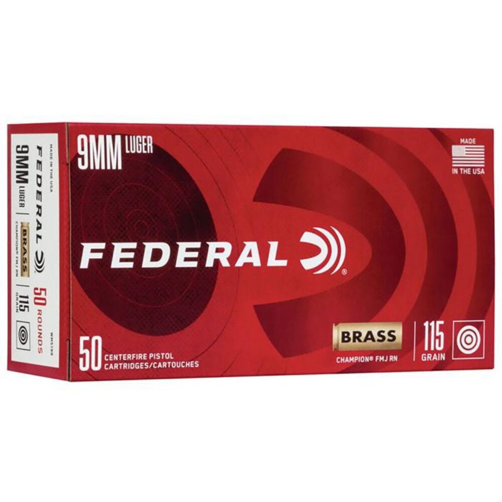 Federal WM5199 Champion Training 9mm Luger 115 gr Full Metal Jack