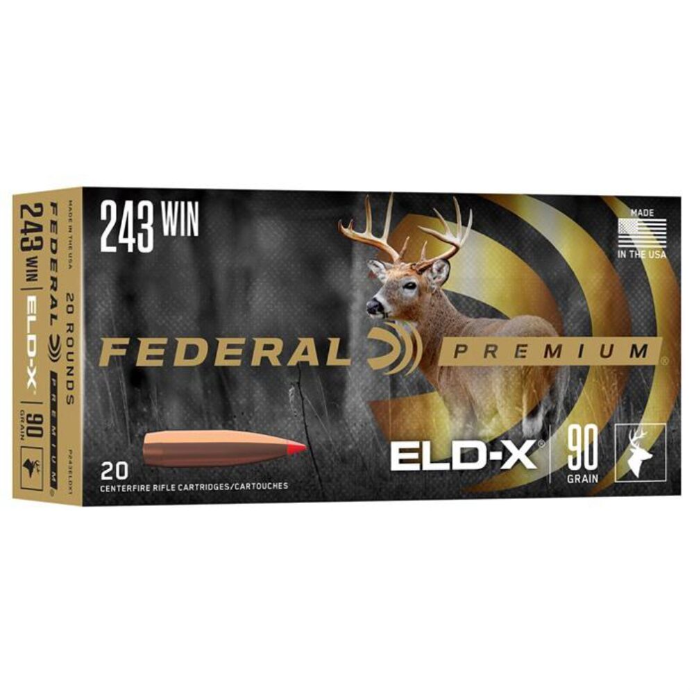 Federal P243ELDX1 Premium ELD-X 243 Win 90 gr Extremely Low Drag