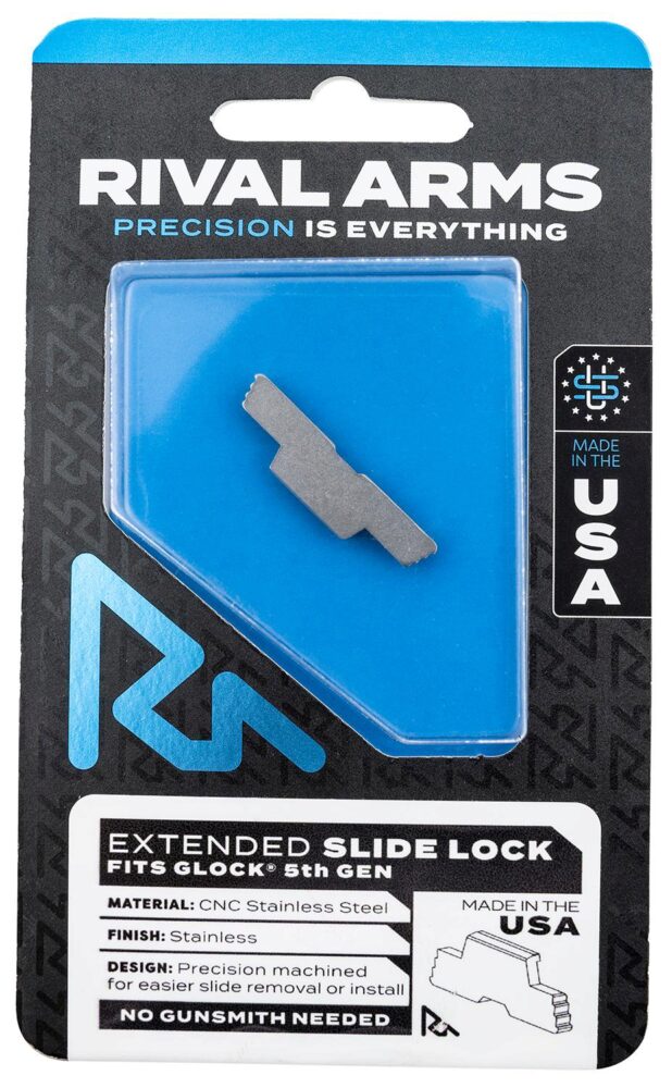 Rival Arms RARA80G002D Slide Lock  Extended Polished Stainless fo