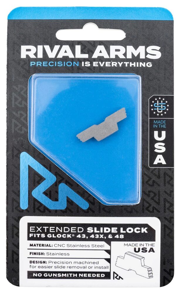Rival Arms RARA80G003D Slide Lock  Extended Polished Stainless fo