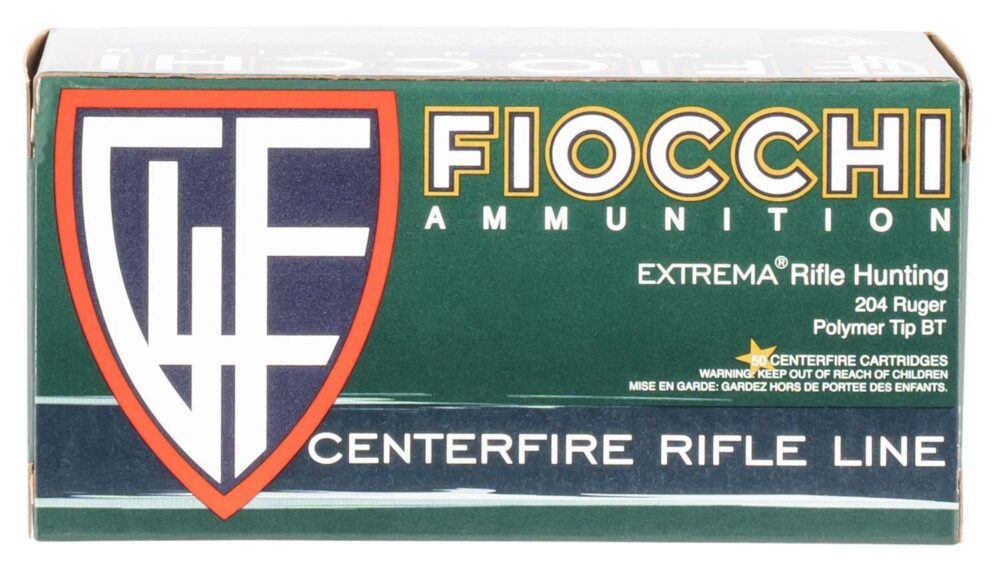 Fiocchi 204HVB Field Dynamics  204 Ruger 40 gr Hornady V Max 50 P