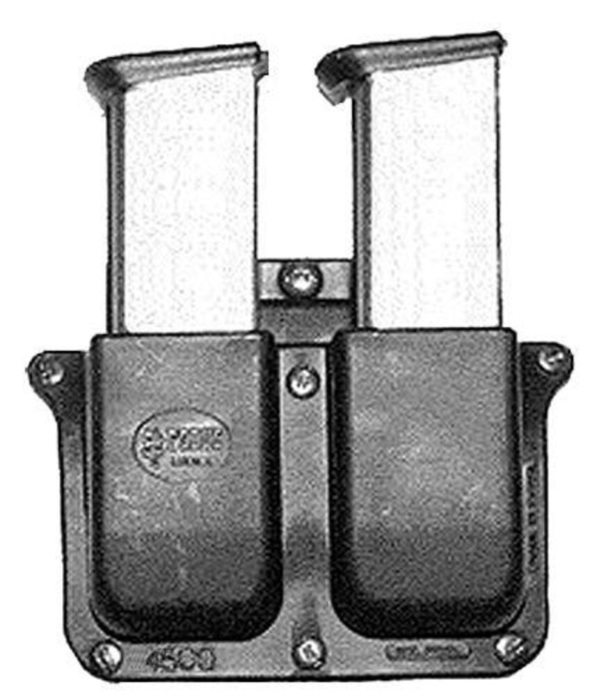 Fobus 4500NDBH Double Mag Pouch  Black Polymer Paddle Compatible
