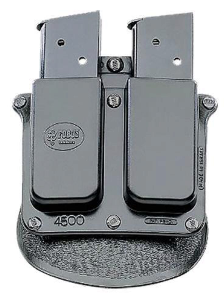 Fobus 4500NDP Double Mag Pouch  Black Polymer Paddle Compatible w