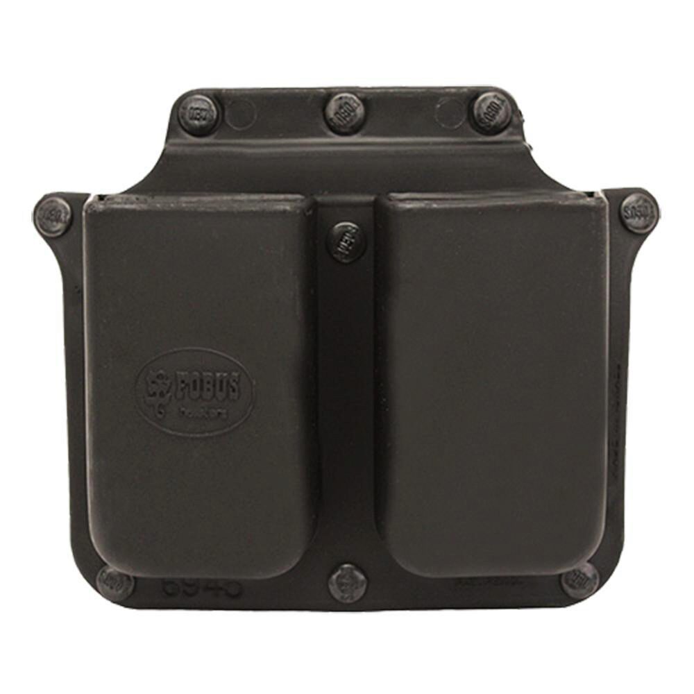 Fobus 6945GNDBH Double Mag Pouch  Black Polymer Paddle Compatible