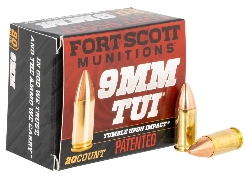 Fort Scott Munitions 9MM080SCV Tumble Upon Impact (TUI)  9mm Luge