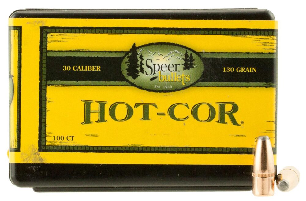 Speer 2007 Hot-Cor  30 Cal .308 130 gr Soft Point Flat Nose 100 P
