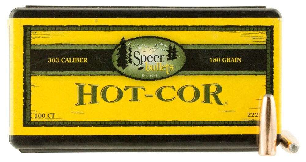 Speer 2223 Hot-Cor  303 Cal .311 180 gr Soft Point Round Nose 100