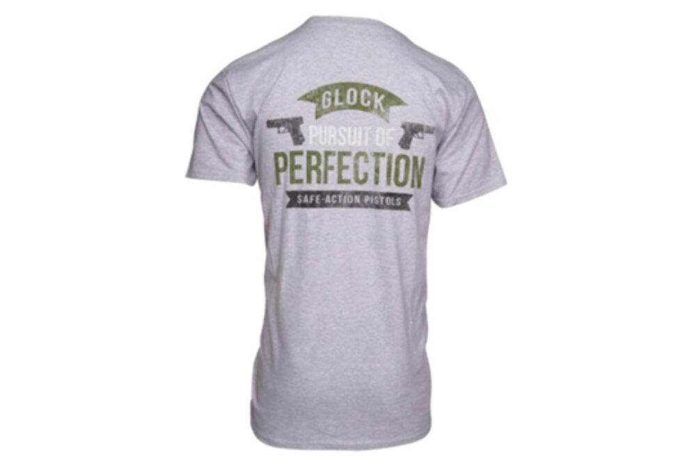 Glock AA75118 Pursuit Of Perfection  Heather Gray Cotton/Polyeste