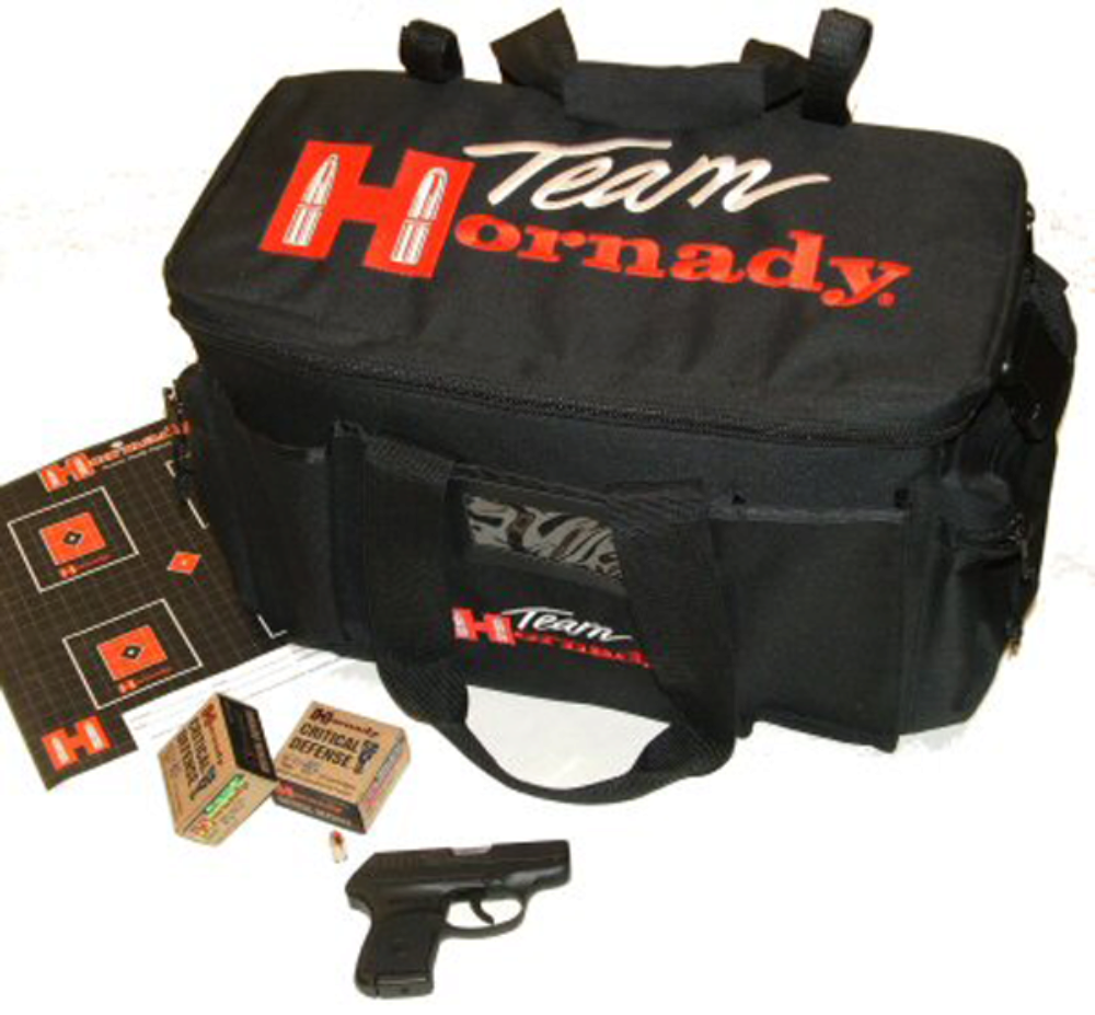 Hornady 9919 Team Hornady Range Bag Black with Red Logo Nylon wit