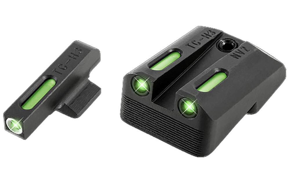 TruGlo TG13NV2A TFX  Black | Green Tritium & Fiber Optic White Ou