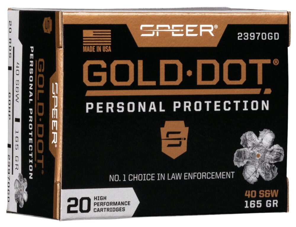 Speer 23970GD Gold Dot Personal Protection 40 S&W 165 gr Hollow P