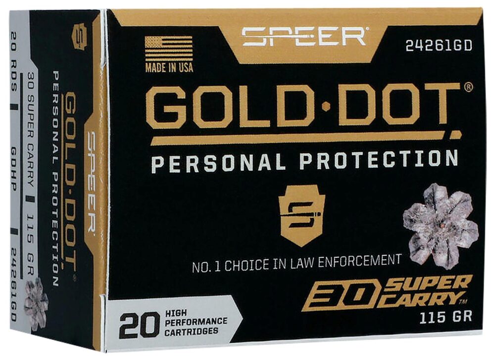Speer 24261GD Gold Dot Personal Protection 30 Super Carry 115 gr