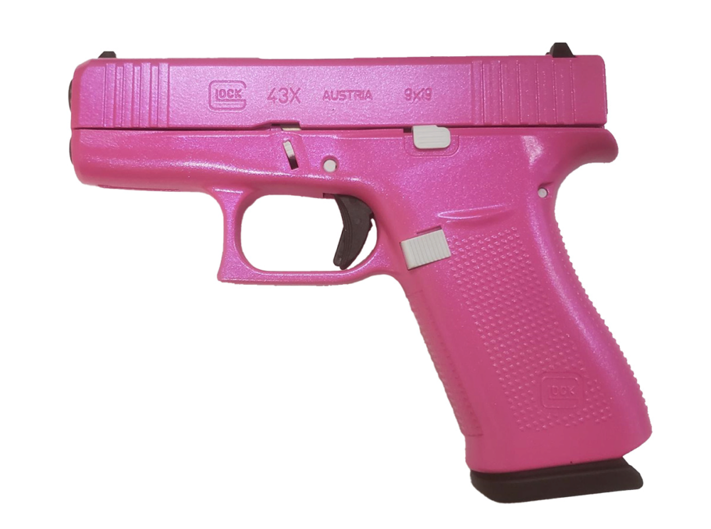 GLOCK*43X 9MM GC PINK / WHITE PX4350204GCPW