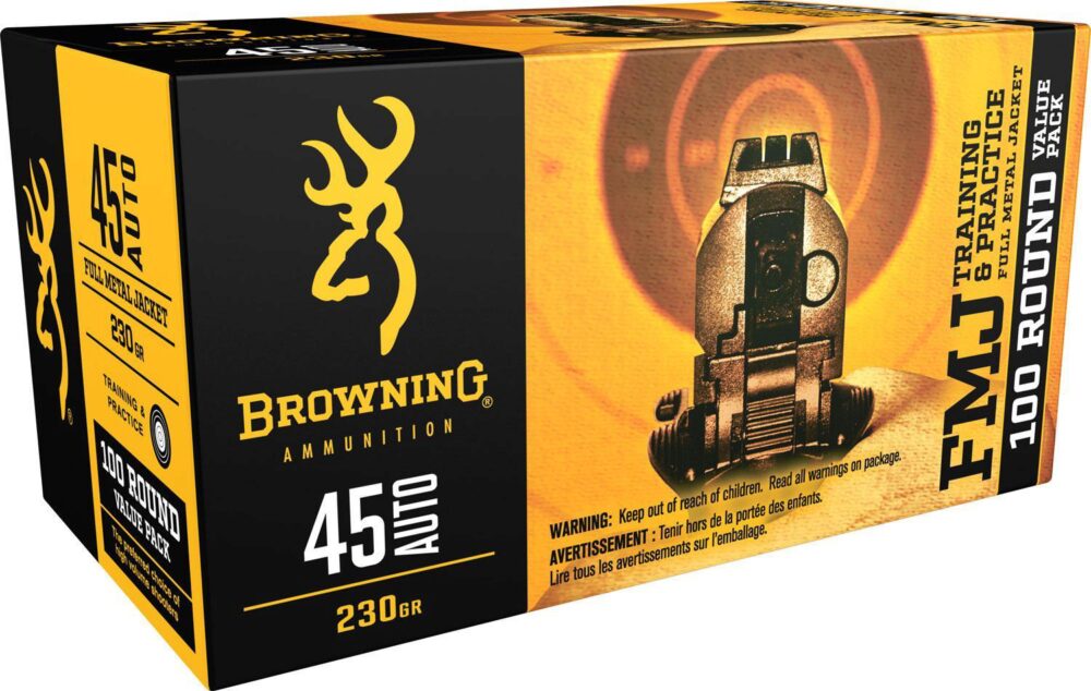 Browning Ammo B191800454 FMJ Value Pack 45 ACP 230 gr Full Metal