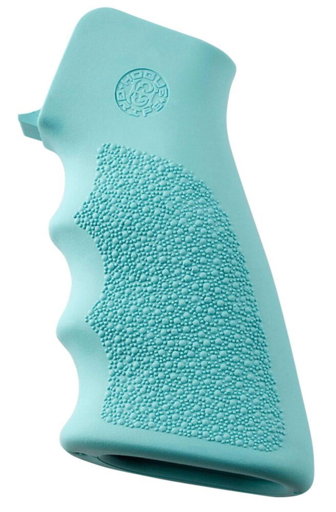 Hogue 15015 OverMolded Grip Cobblestone Aqua Blue Rubber with Fin