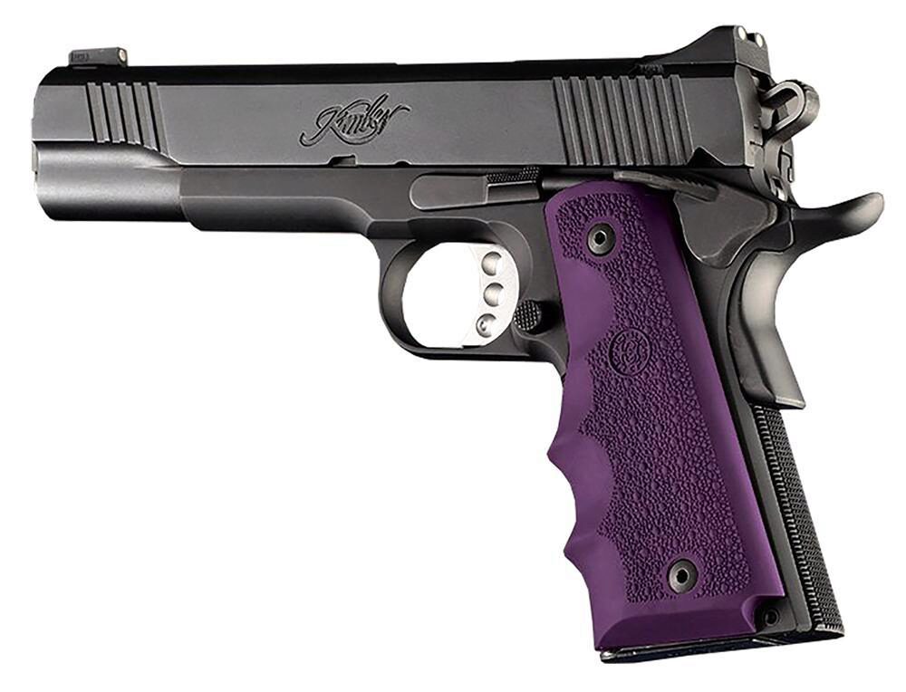 Hogue 45006 OverMolded Grip Cobblestone Purple Rubber with Finger